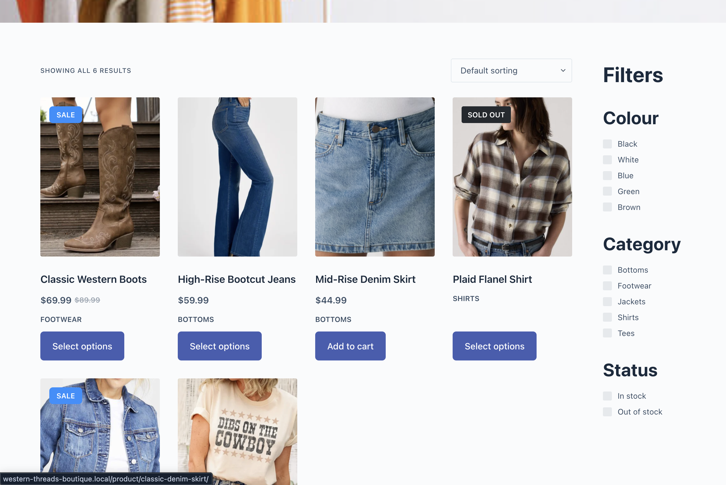 WordPress WooCommerce storefront project